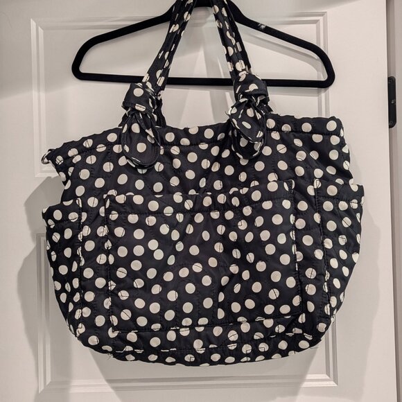 Marc By Marc Jacobs Nylon Quilted Diaper Bag Polka Dot - Picture 2 of 11